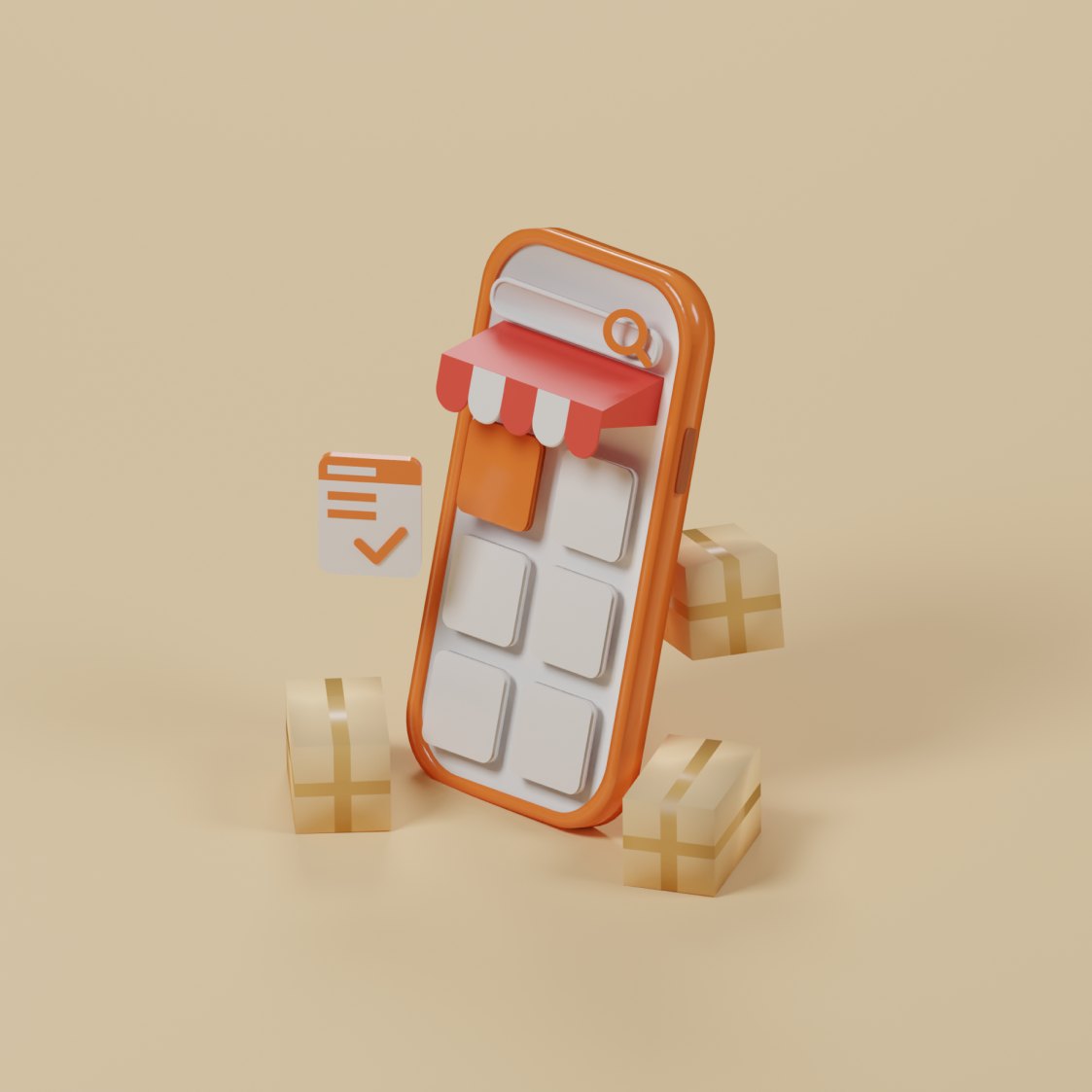 Online Shop — 3D illustration