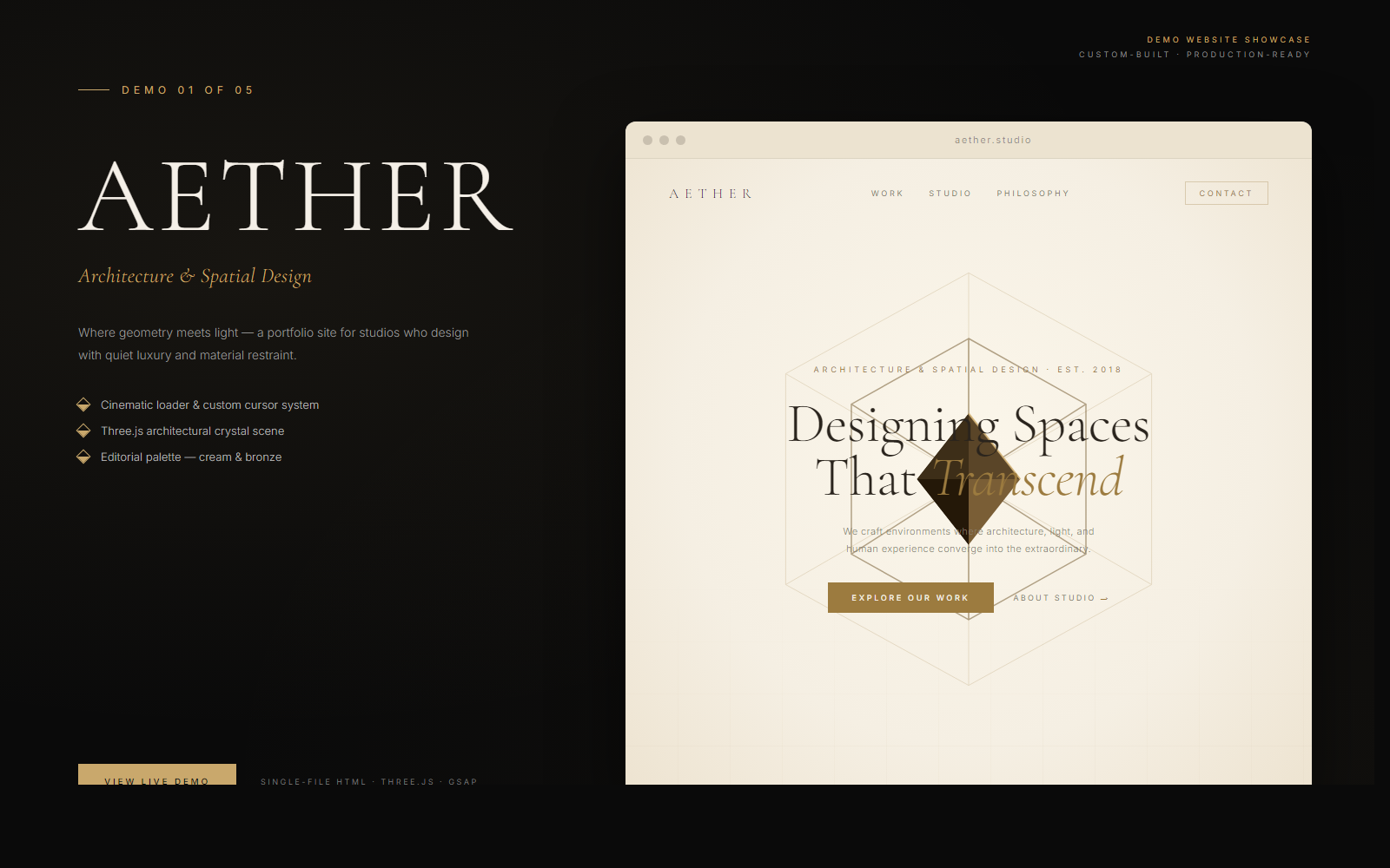 AETHER — Architecture & Spatial Design
