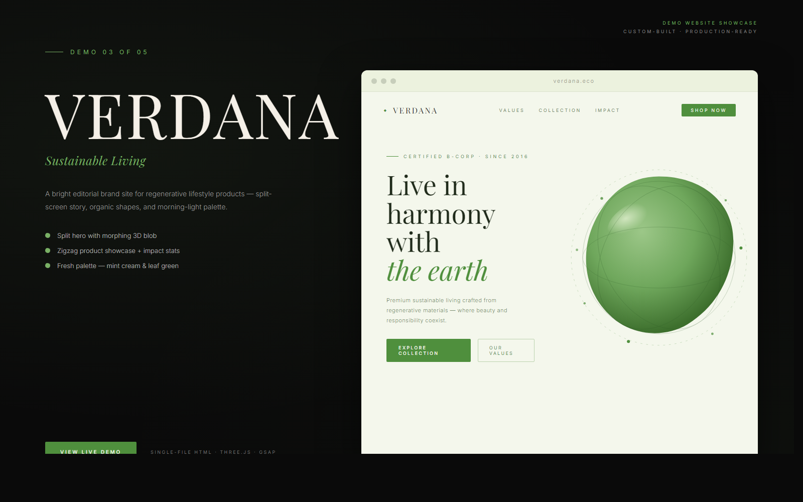 VERDANA — Sustainable Living